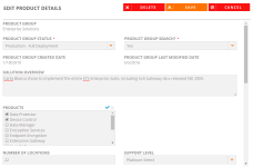 Edit Product Details dialog